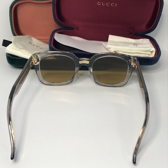 💯 - New Authentic ucci Brown Sunglasses GG0181S 004 50. - Picture 9 of 17